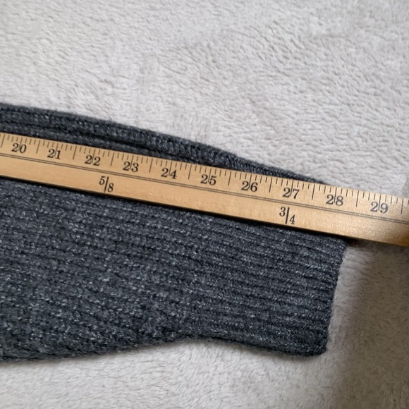 Vince Camuto Half Zip Pullover Cable Knit Sweater XL Gray Casual Oversized - Picture 10 of 11